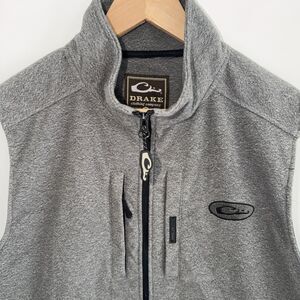 Drake Mens M Fleece Vest Gray Windproof Magnattach Gorpcore Cabincore Full Zip